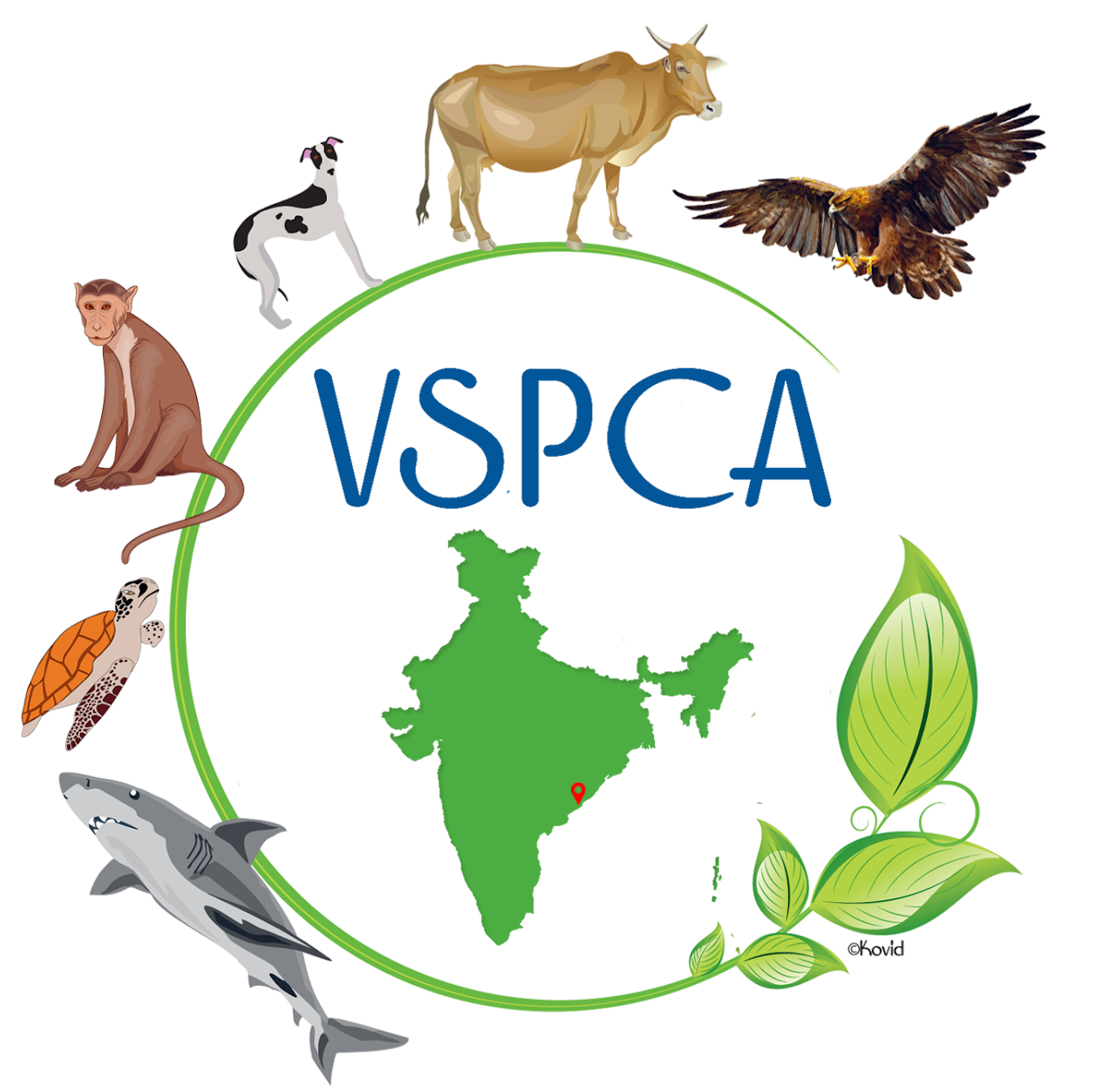 Visakha Society for Protection and Care of Animals (VSPCA) logo